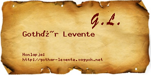 Gothár Levente névjegykártya